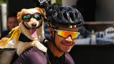 Un chien cycliste laisse les habitants de Pereira sans voix face à son équilibre