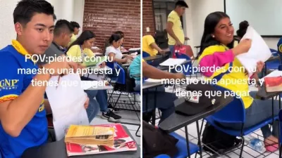 Un enseignant remporte le pari sur les élèves et ils assistent aux cours vêtus de la chemise América | VIDÉO