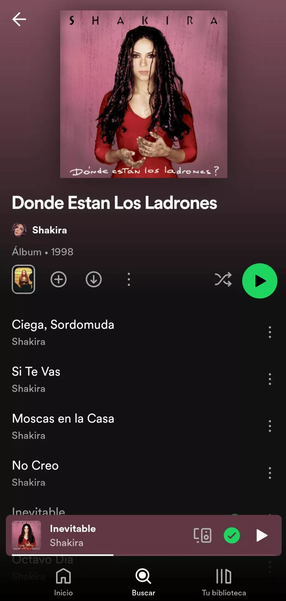 Where Are Los Ladrones est un album très important dans la carrière de Shakira. (Spotify)