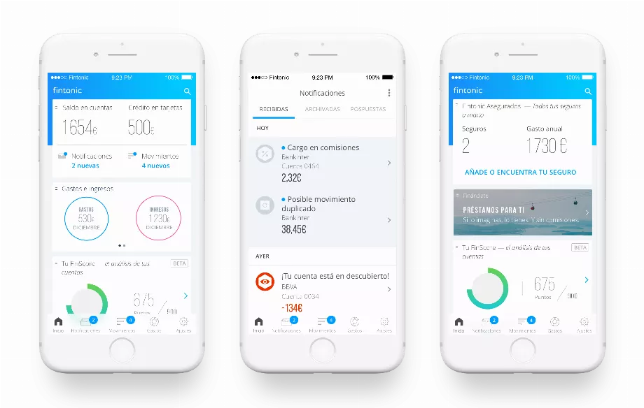 Cette application propose une analyse du comportement financier de ses utilisateurs. (Photo : Fintonic)