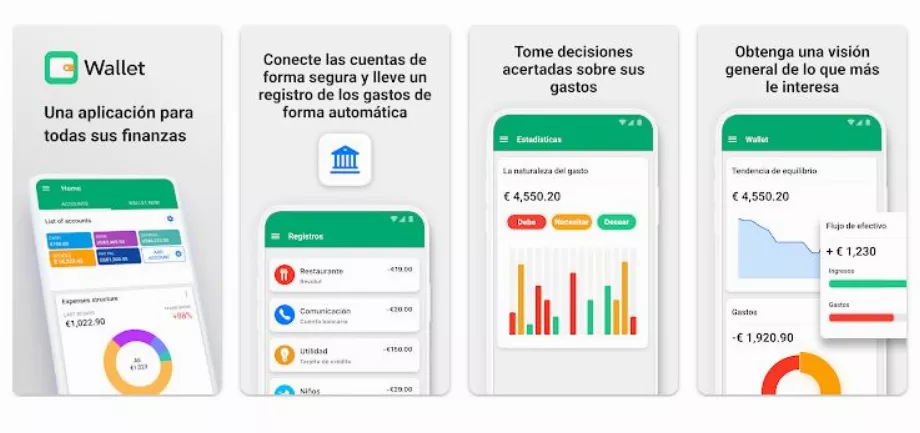 L'interface Wallet est conviviale et compréhensible pour tout le monde. (Photo : Play Store)