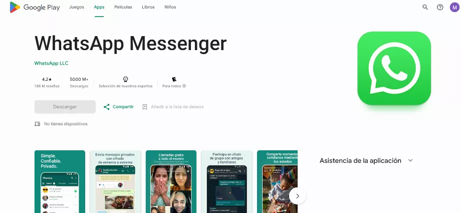 WhatsApp Plus ne se trouve pas dans l'App Store, contrairement à la version officielle Meta. (Jeu de Google)