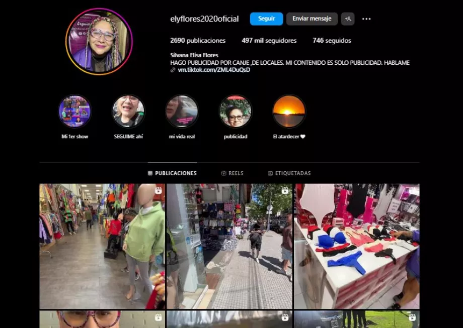 Ely Flores est une créatrice de contenu argentine qui parle de produits bon marché, mais qui est devenue virale grâce à une vidéo avec un manche à balai. (Instagram/@ElyFlores2020oficial)