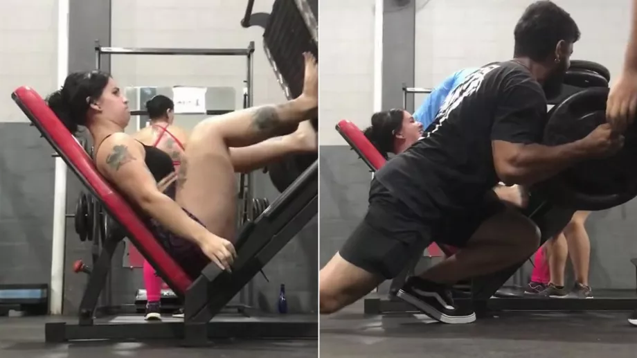 Un incident dans une salle de sport est devenu viral : une femme a été coincée dans une presse à jambes (TikTok)