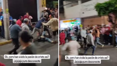 Et les soldats romains ? Les combats d'Arman se déroulent au chemin de croix le Jeudi Saint à Iztapalapa | VIDÉO