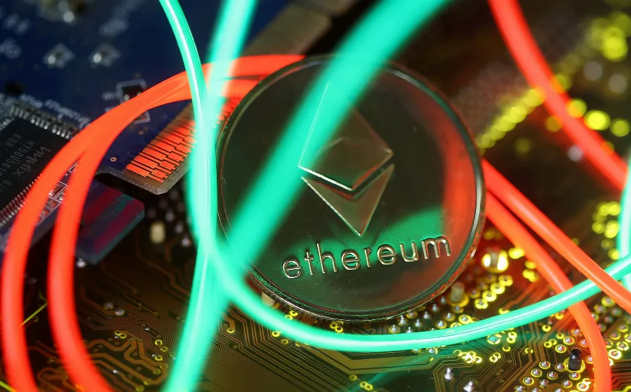 Représentation de la cryptomonnaie Ether. (Reuters)