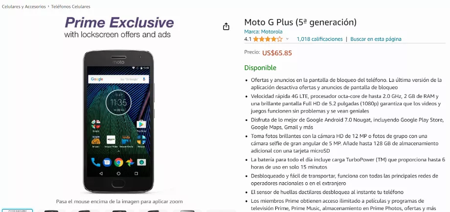 Le téléphone portable Moto G est une option qui équilibre qualité et prix. (Amazone)
