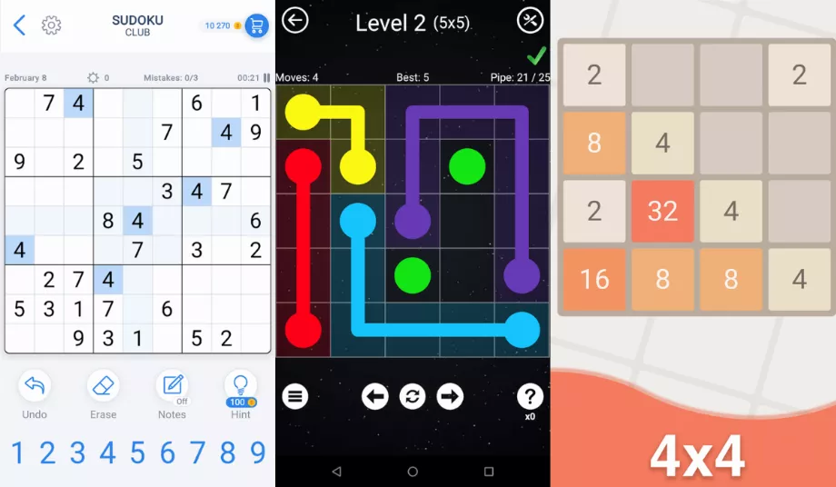 Dans les magasins d'applications, vous pouvez trouver différentes versions de jeux classiques. (Jeu de Google)