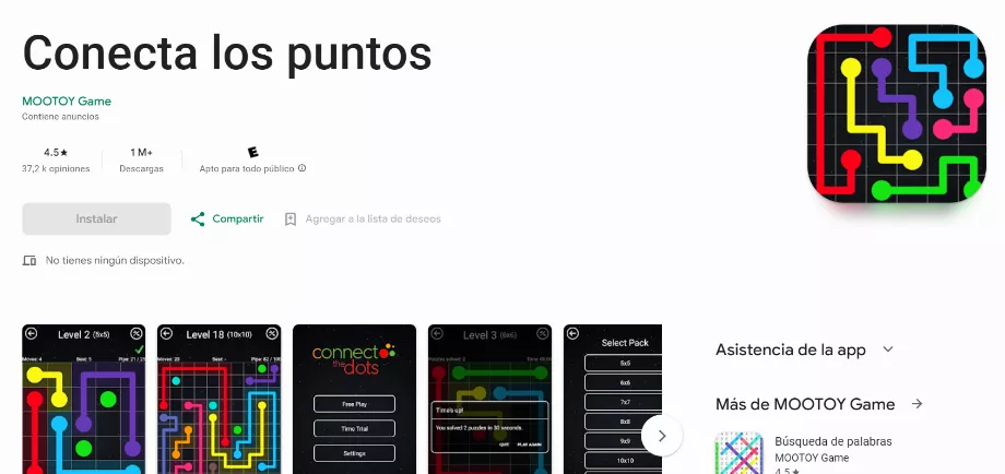 Les utilisateurs doivent créer des lignes entre les points. (Jeu de Google)