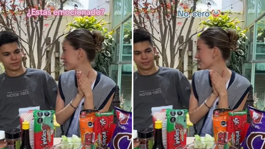 Les utilisateurs ont souligné les visages dégoûtés de l'Uruguayen lorsqu'il essayait quelque chose de mexicain. (Tiktok @andybadilloo)