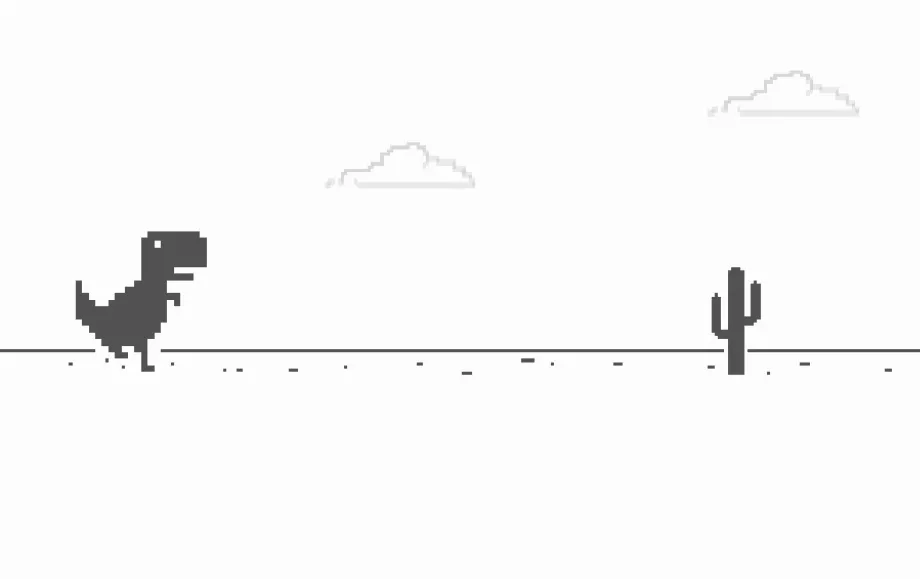 Dans ce titre, le joueur contrôle un dinosaure T-Rex. (Google)