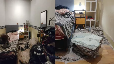 Le toit de sa maison est tombé, il a envoyé les images choquantes au chat familial et a laissé tout le monde sous le choc