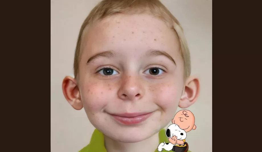 Voilà à quoi ressemblerait Charlie Brown, le propriétaire de Snoopy, dans la vraie vie, selon l'IA. (Copilote)