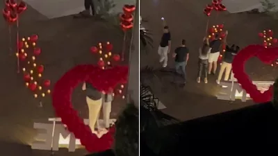 La demande en mariage que les voisins ont enregistrée depuis le balcon et devenue virale sur les réseaux