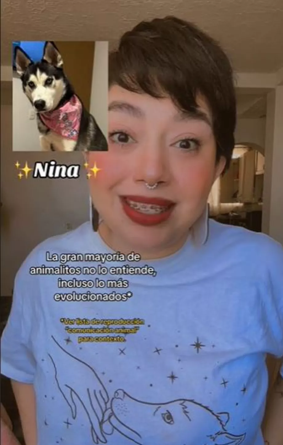 La créatrice de contenu a souligné qu'elle était capable de comprendre ce qui arrivait à la chienne Nina. (TikTok @karlabrujavioleta)