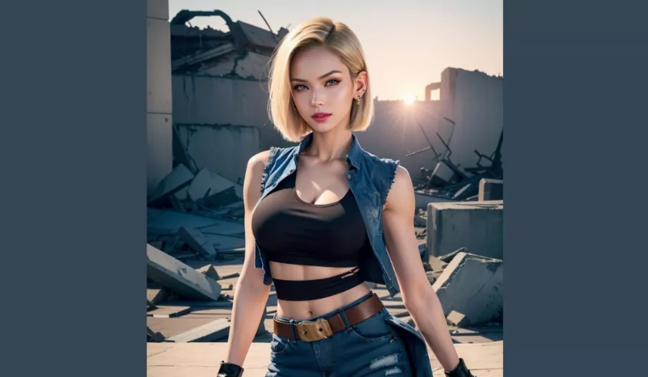 Voilà à quoi ressemblerait Android 18 dans la vraie vie. (Waifu.Ai)