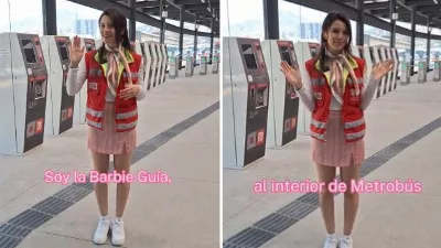 Elle est la Guide Barbie du CDMX Metrobús ; a officiellement présenté la nouvelle station Indios Verdes | VIDÉO