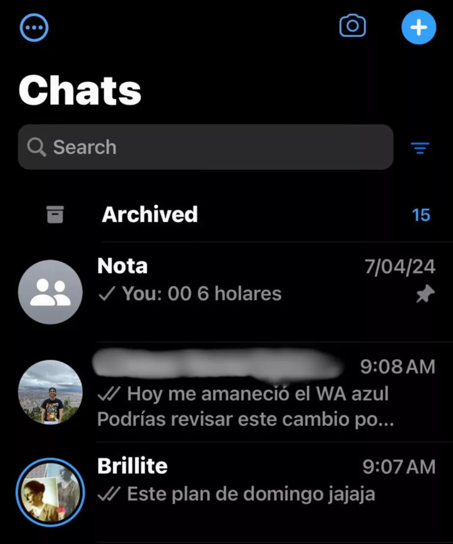 La boîte de réception WhatsApp ressemble à ceci. (Photo : capture d'écran WhatsApp)