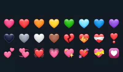 Que signifient chacun des émojis de cœur WhatsApp
