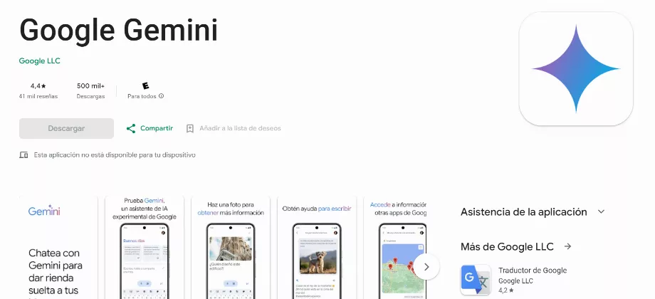 L'application Gemini se trouve à la fois sur le Play Store et sur l'App Store. (PlayStore)