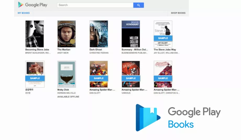 Les utilisateurs peuvent également explorer un vaste catalogue comprenant à la fois les dernières versions d'éditeurs renommés et des classiques du domaine public. (Google)