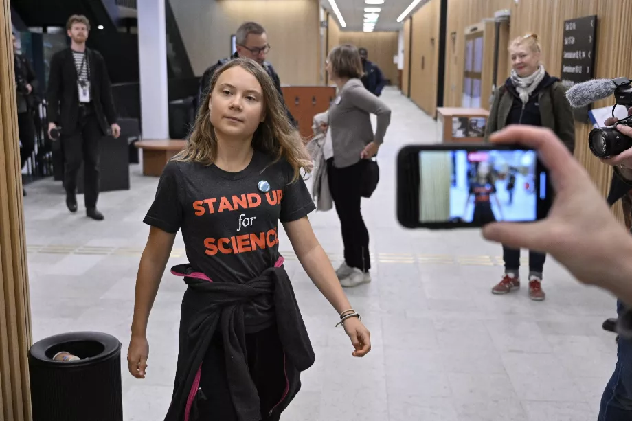 La vidéo dans laquelle l’écologiste Greta Thunberg prônait des guerres plus durables était un deepfake. (EFE/Johan Nilsson)