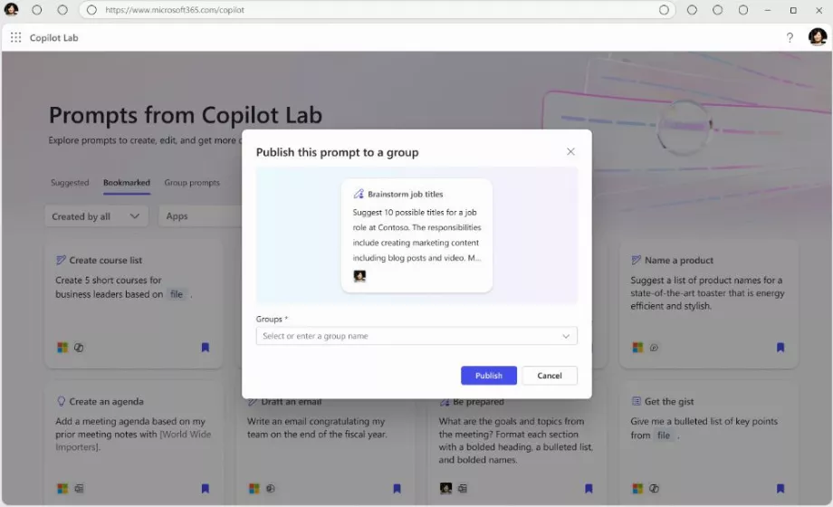Le chatbot aidera à compléter les invites afin que les utilisateurs obtiennent les meilleurs résultats. (Copilote)