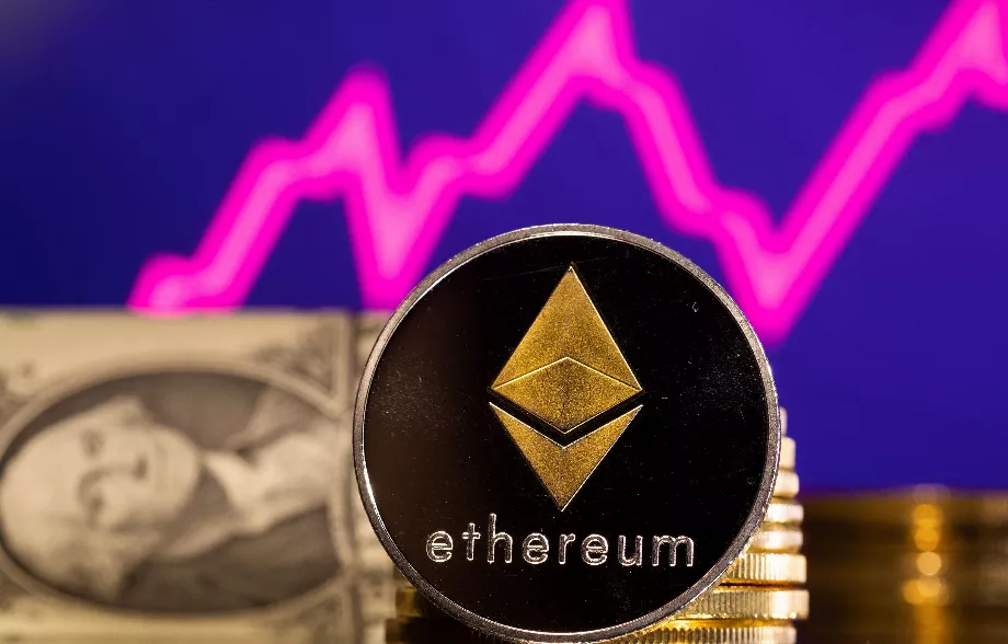 Représentation de la cryptomonnaie Ether. (Reuters)