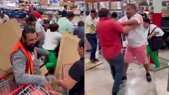 Chaleur extrême : ils capturent une bagarre dans un magasin libre-service à propos de fans