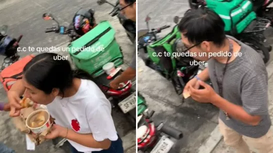 Les livreurs d'Uber et Didi Food montrent ce qu'ils font avec la nourriture qu'ils ne reçoivent pas | VIDÉO