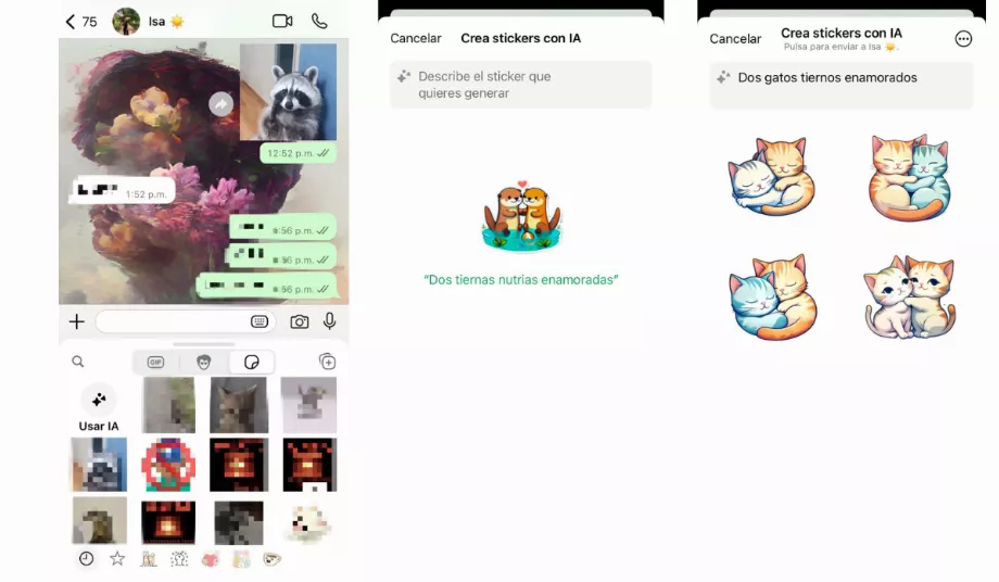 L'IA de WhatsApp générera pour vous plusieurs résultats en fonction du texte que vous avez saisi. (WhatsApp)
