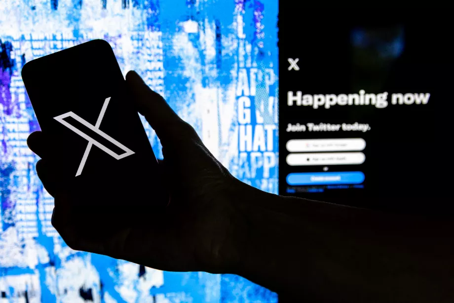 Image d'illustration du logo X (EFE/EPA/ETIENNE LAURENT)