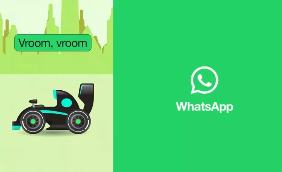 Cet emoji remplace complètement celui d’une voiture blanche par du bleu. (WhatsApp)