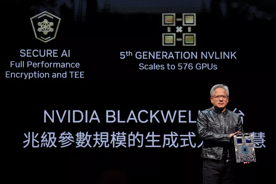 L'exécutif a expliqué tous les développements que Nvidia a connus ces dernières années. (Photo : REUTERS/Ann Wang)