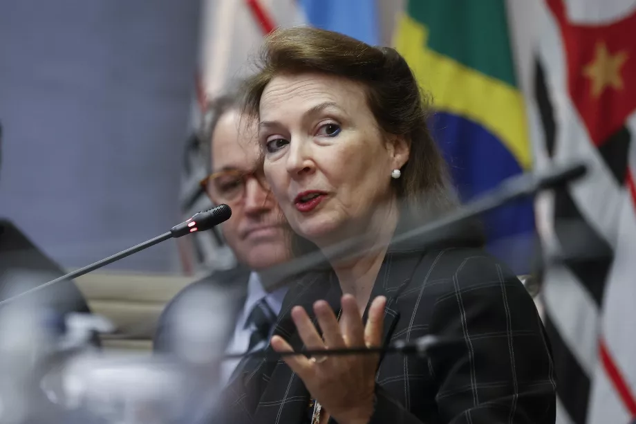 Diana Mondino, ministre des Affaires étrangères (EFE/Sebastiao Moreira)