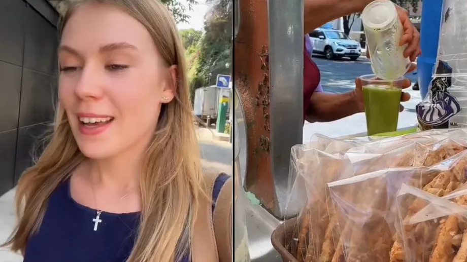 Une jeune femme russe révèle qu'elle se sent heureuse parce qu'ils vendent des jus de fruits dans les rues du Mexique. Crédits : TikTok/olessa.d