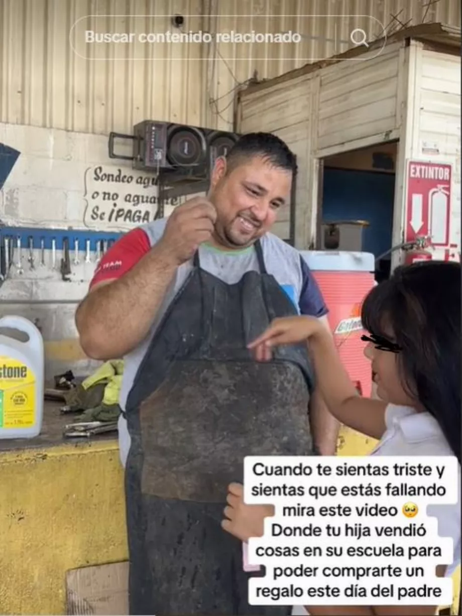 L'homme démontre le grand lien qu'il entretient avec sa fille, ils ont même un accueil personnalisé. (TikTok @airamachado_mua)