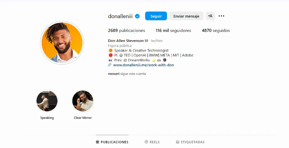 La nouvelle fonction de chatbots pour les créateurs de contenu est uniquement activée aux États-Unis. (Instagram)