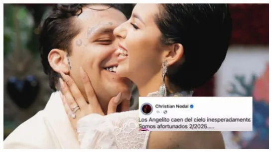 Avec l'Intelligence Artificielle ? Ils affirment que le post où Nodal a dit quand naîtrait son bébé avec Ángela Aguilar est faux.