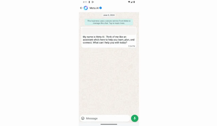 WhatsApp permet désormais aux utilisateurs d'envoyer des audios à Meta AI. (WaBetaInfo)