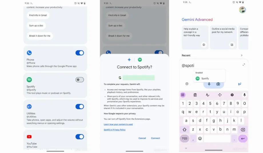 Spotify pourrait bientôt être une extension de Gemini. (Android Authority)