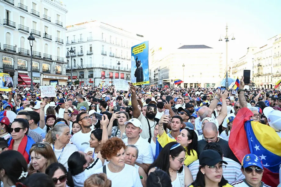 Des milliers de Vénézuéliens à Madrid. (EFE)