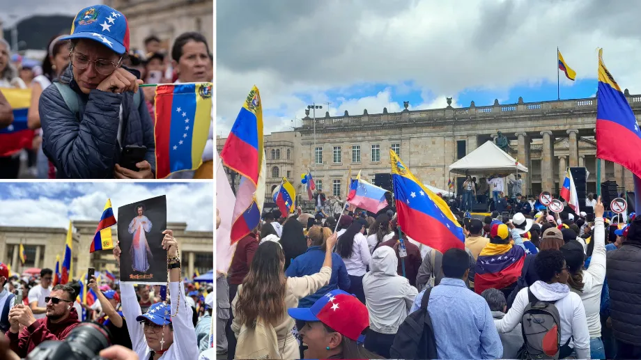 Manifestations de Vénézuéliens en Colombie suite à la nouvelle élection de Nicolás Maduro - crédit @estefaniameira/X - EFE