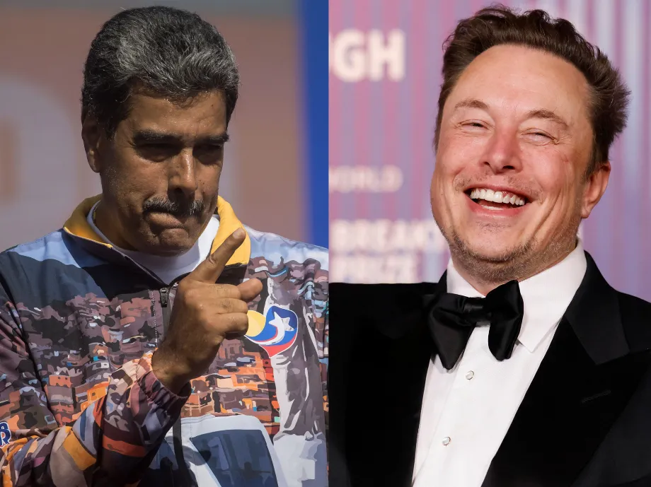 Combo de fotografías del presidente de Venezuela, Nicolás Maduro (izq.), y el CEO de Tesla Motors Elon Musk. EFE/Miguel Gutiérrez/Caroline Brehman
