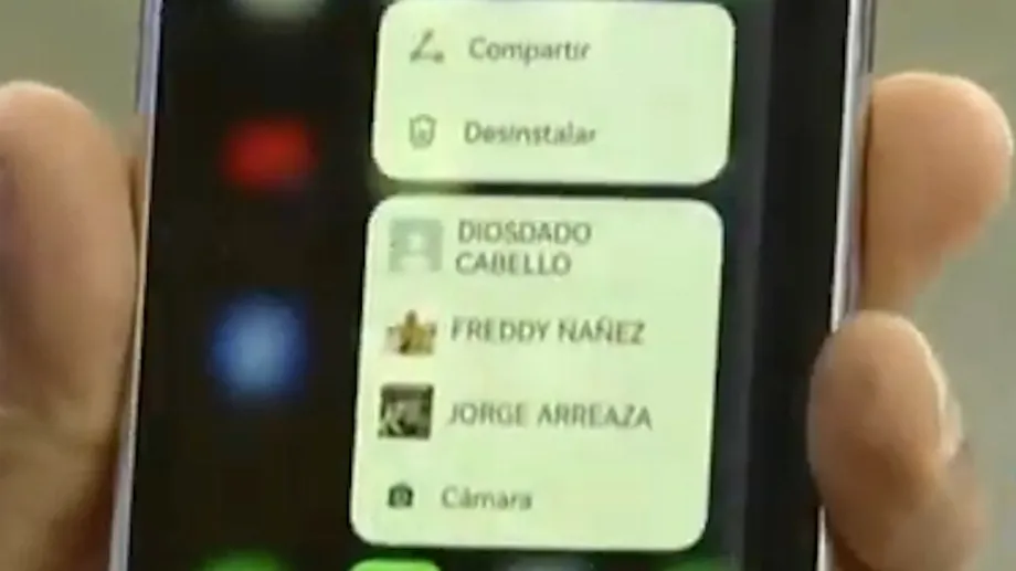 Contacts récurrents de WhatsApp de Maduro