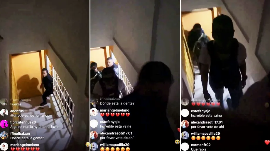 L'arrestation arbitraire a été enregistrée lors d'une diffusion en direct sur Instagram
