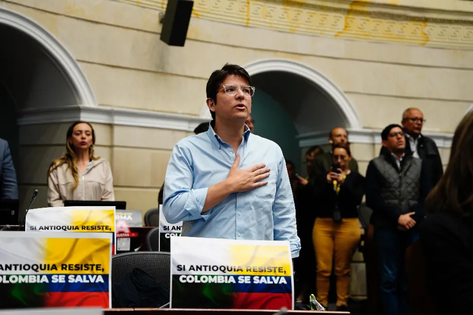Miguel Uribe au Congrès de Colombie - crédit photo