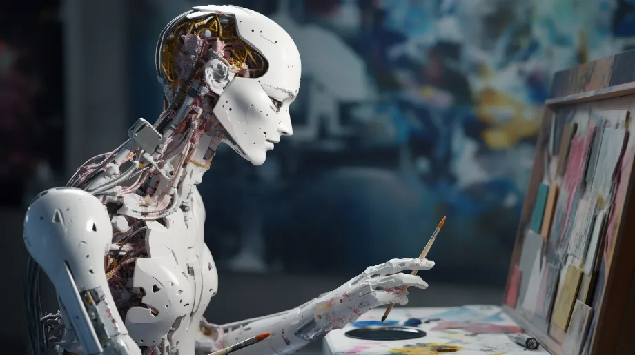 Robot Peintre Visuels IA