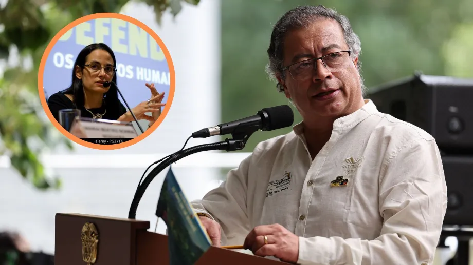 Tamara Taraciuk Broner, du Centro Peter Bell et Gustavo Petro sur la situation au Venezuela - crédit Miguel Gutiérrez/EFE