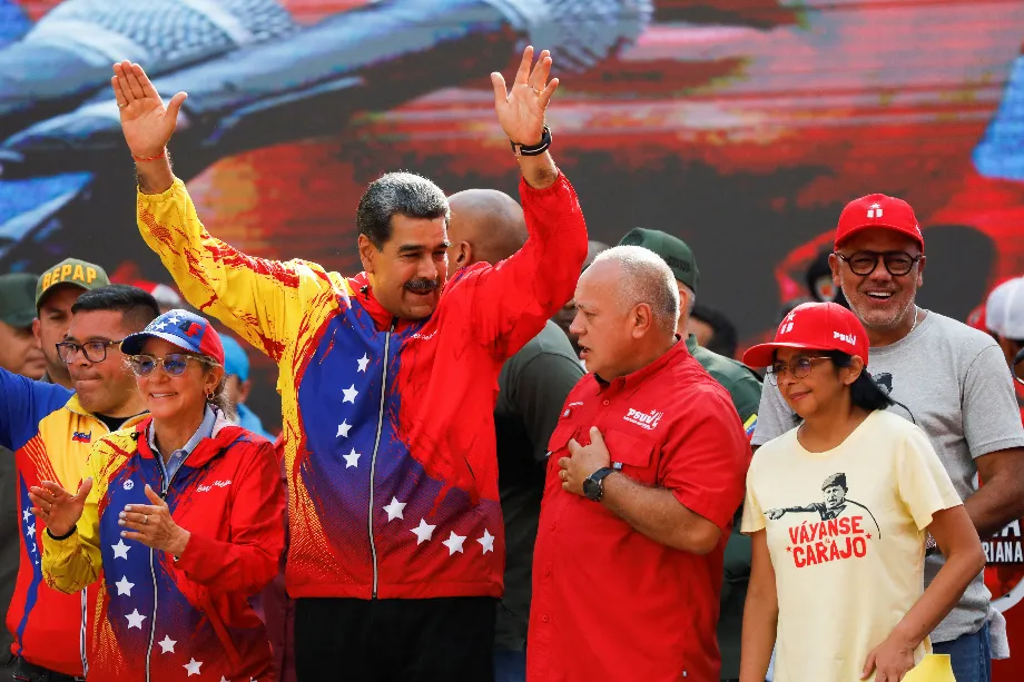 Nicolás Maduro aux côtés de Diosdado Cabello (REUTERS/Leonardo Fernández Viloria)
